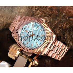 Rolex Day Date Blue Dial Rose Gold Watch Price in Pakistan
