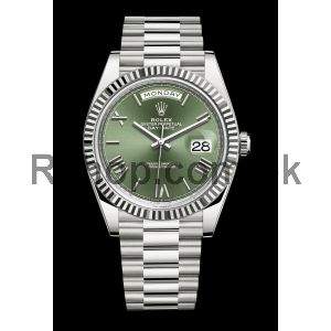 Rolex Day-Date Olive Green Dial Swiss Watch Price in Pakistan