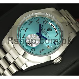 Rolex Day Date Ice Blue Arabic Dial Watch Price in Pakistan
