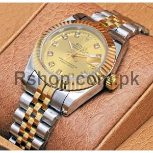Rolex Lady Datejust Gold Dial Two Tone Watch Price in Pakistan