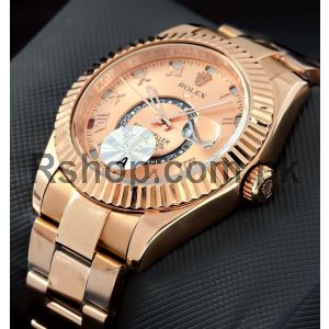 Rolex Sky Dweller Everose Gold Mens Watch Price in Pakistan