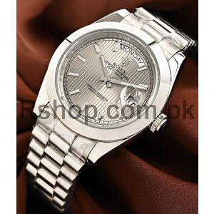 Rolex Day-Date Stripe motif Dial Watch Price in Pakistan