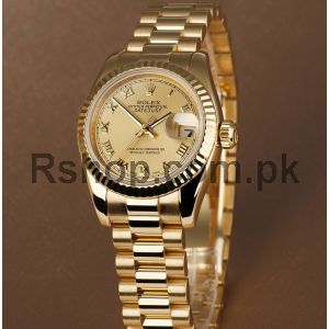 Rolex Womens Datejust Yellow Gold Watch Price in Pakistan
