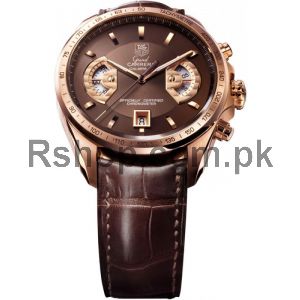 Tag Heuer Grand Carrera Calibre 17 RoseGold Leather Brown watch Price in Pakistan