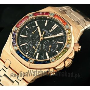 Audemars Piguet Royal Oak Rainbow Bezel Watch Price in Pakistan
