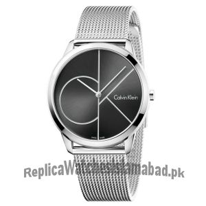 Calvin Klein Minimal Stainless Steel Strap Black Dial Watch Price in Pakistan