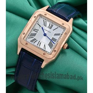 Cartier Santos Dumont Blue Straps Rose Gold Unisex Watch Price in Pakistan