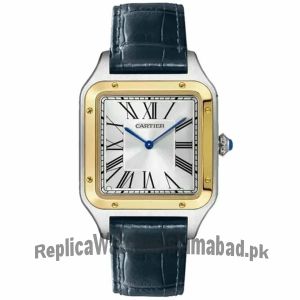 Cartier Santos Dumont Two Tone Blue straps Unisex Watch Price in Pakistan