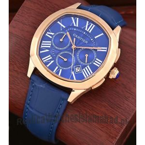Drive de Cartier Blue Rose Gold Watch Price in Pakistan