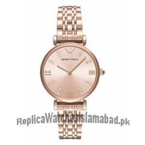Emporio Armani Ladies Rose Gold T-Bar Watch AR11059 Price in Pakistan