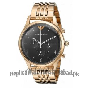 Emporio Armani Men's RoseGold Black Dial Watch Price in Pakistan