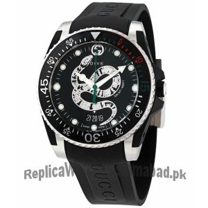 Gucci Dive Quartz Snake Black Dial Men's Watch Price in Pakistan
