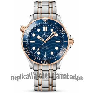Omega Seamaster Diver Blue Dial Two-Tone Men's Bracelet Watch Price in Pakistan