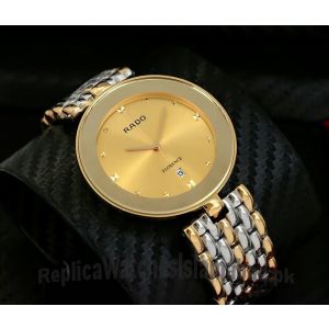 Rado Florence Two Tone Golden Dial Watch Price in Pakistan