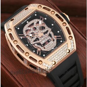 Richard Mille RM 052 skull Rose Gold Diamond Watch Price in Pakistan