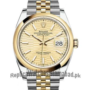 Rolex Datejust 36 Fluted Motif Gold Dial 2021 Watch  (2021) Price in Pakistan