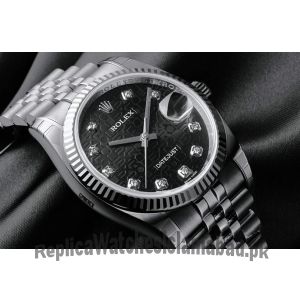 Rolex Datejust Black Diamond Dial Watch Price in Pakistan