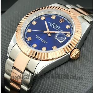 Rolex Datejust Blue Diamond Dial Watch Price in Pakistan