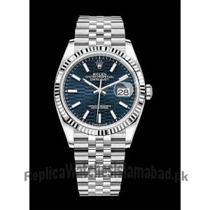 Rolex Datejust Navy Blue Fluted Motif Dial Watch  (2022) Price in Pakistan
