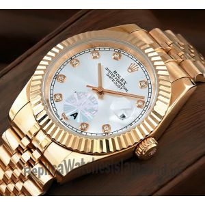 Rolex Datejust Silver Dial Everose Gold Watch Price in Pakistan