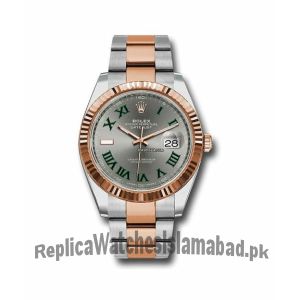 Rolex Datejust Green Roman Numeral Men's Watch Price in Pakistan