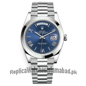 Rolex Day-Date 40 Platinum 228206 Blue Roman Dial Watch Price in Pakistan