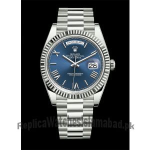 Rolex Day-Date Blue Roman Dial Watch Price in Pakistan