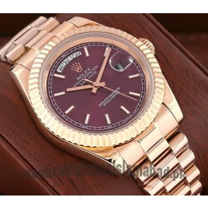 Rolex Day-Date  Cherry Dial Watch Price in Pakistan