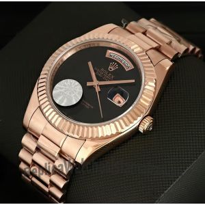 Rolex Oyster Perpetual Day-Date Black Dial Rose Gold Watch Price in Pakistan