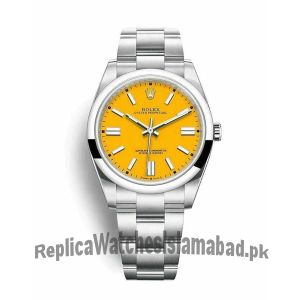 Rolex Oyster Perpetual Yellow Dial Men's Watch  Price in Pakistan