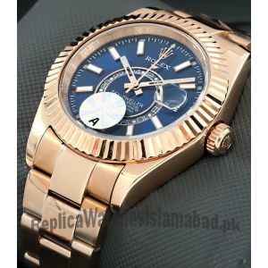 Rolex Sky Dweller Blue Dial  Everose Gold Men's Watch Price in Pakistan
