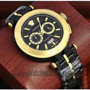 Versace Aion Chronograph Black Dial Black Steel Strap Watch  Price in Pakistan
