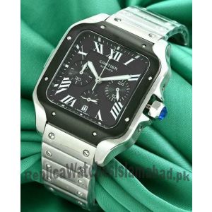Cartier Santos de Cartier Black Dial Mens Watch Price in Pakistan