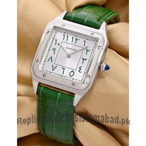 Cartier Santos Dumont Unisex Green Straps Watch Price in Pakistan