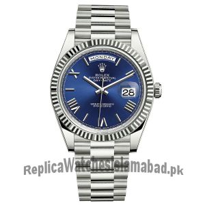 Rolex Oyster Perpetual Day-Date II Blue Rose Gold Watch Price in Pakistan