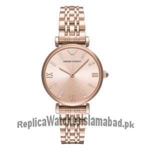 Emporio Armani Ladies Rose Gold T-Bar Watch AR11059 Price in Pakistan
