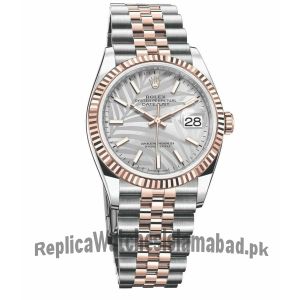 Rolex Datejust Silver Palm Motif Dial Watch-Newest Model  (2022) Price in Pakistan