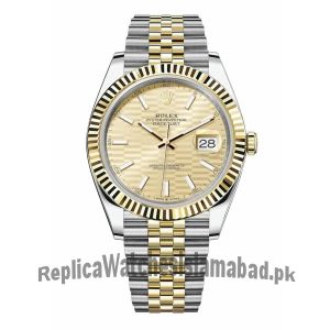Rolex ETA Datejust 41 Gold Fluted Motif Dial 2022  Swiss Watch Price in Pakistan