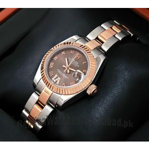Rolex Datejust Lady Chocolate Dial Steel and Rose Gold Ladies Watch Price in Pakistan