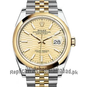 Rolex Datejust 36 Fluted Motif Gold Dial 2021 Watch  (2021) Price in Pakistan