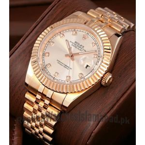 Rolex Datejust Rose Gold Diamond Dial Watch Price in Pakistan