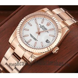 Rolex Datejust Rose Gold White Dial Watch Price in Pakistan