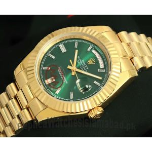 Rolex Day-Date II President Diamond Green Dial Watch  (2021) Price in Pakistan
