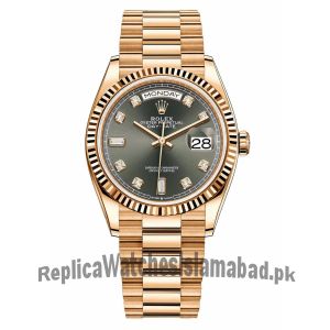 Rolex Day Date Rose Gold Dark Grey Dial Watch Price in Pakistan