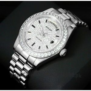 Rolex Day Date Diamond Pave Dial Diamond Bezel Watch Price in Pakistan