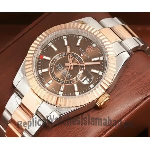 Rolex Sky-Dweller Brown Dial Two Tone Watch Price in Pakistan