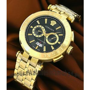 Versace Men's Aion Chrono Ip Yellow Gold Chronograph Bracelet Watch VE1D01721 Price in Pakistan