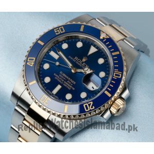 Rolex Submariner Two Tone Blue Dial Swiss Watch Price in Pakistan