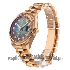 Rolex Datejust President Rose Gold  Pearl Diamonds Dial Watch Price in Pakistan